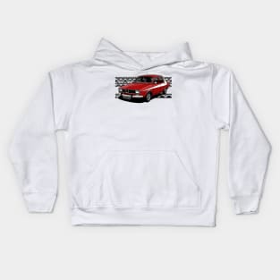 The french saloon customized as the famous police TV serie's car Kids Hoodie